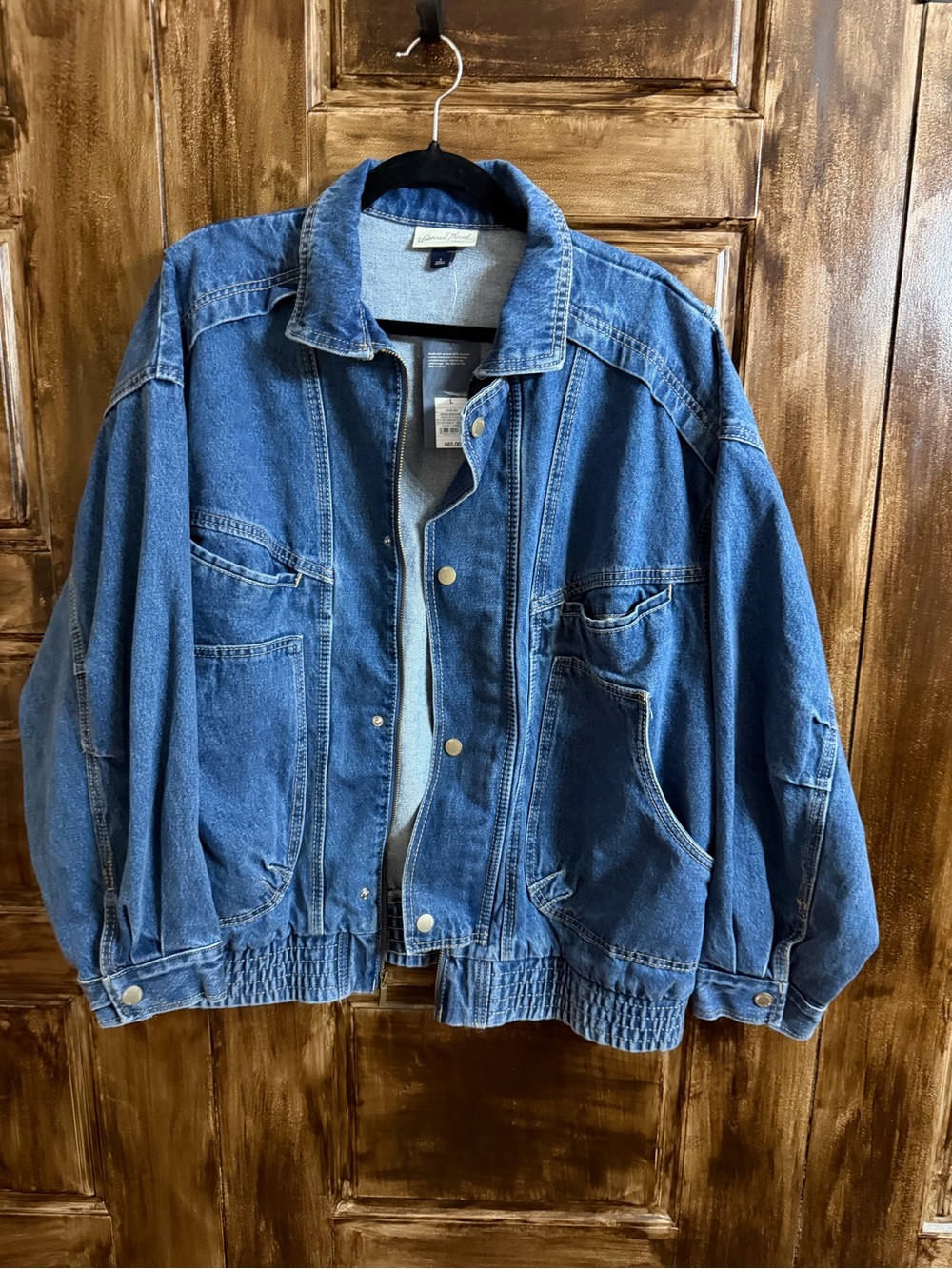 Women’s Denim Bomber Jacket - Classic Casual Coat